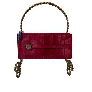 HOBO Kimi Pink Leather Card Stacker Holder Slim Wallet